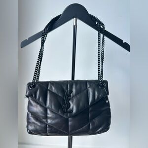 SOLD Saint Laurent Black Matte Small Nappa Leather Puffer Bag
